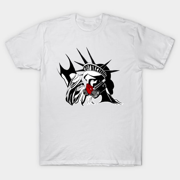 Statue of Liberty (stop pollution poster) T-Shirt by George Emmanual Art